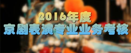 男人的吊插入女人的逼里面的软件国家京剧院2016年度京剧表演专业业务考...